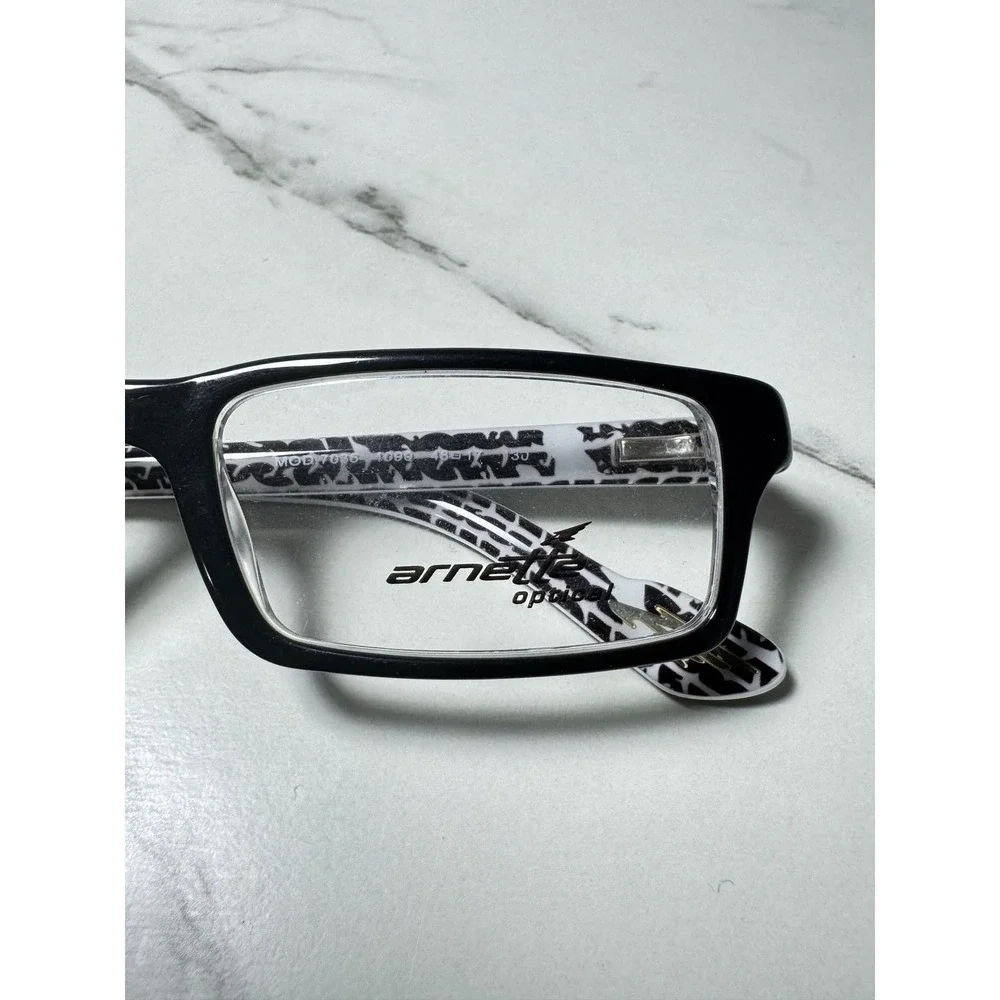 Arnette MOD 7036 1099 Black Rectangular Eyeglasses Tire Tread Pattern 48-17-130